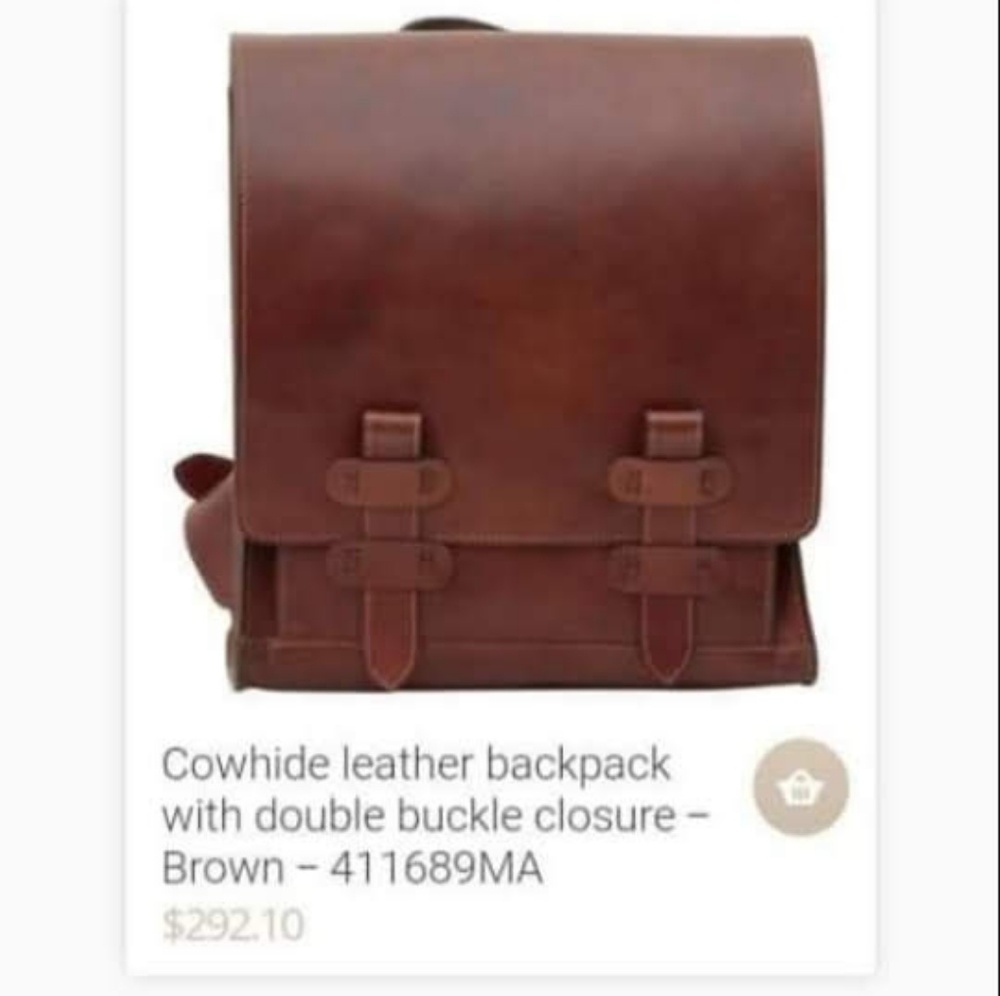 Italian leather backpack - Picture 3 of 6